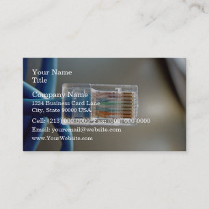 Blue Ethernet CAT5 Cable Business Card