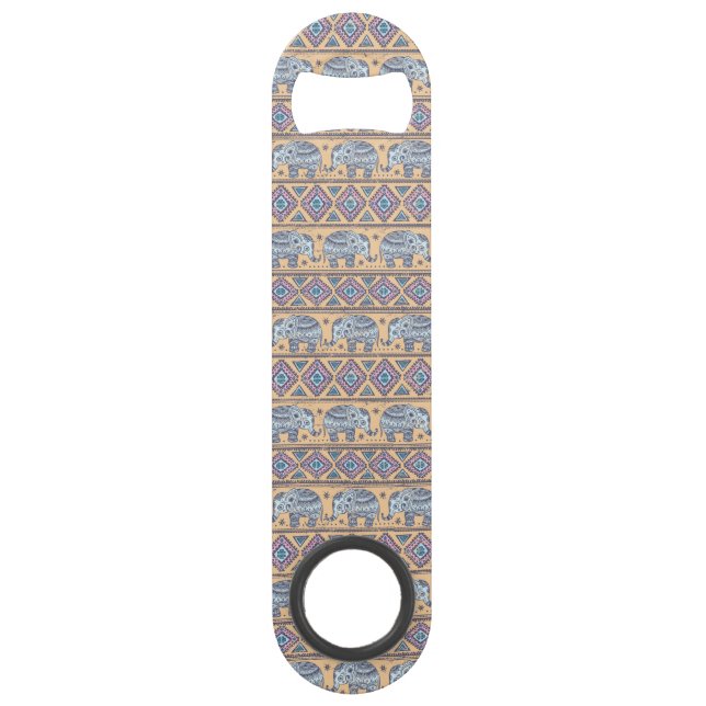 Blue Ethnic Elephant Tribal Pattern (Front)
