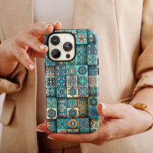 Blue Ethnic Flower Mandala | iPhone 14 Case-Mate