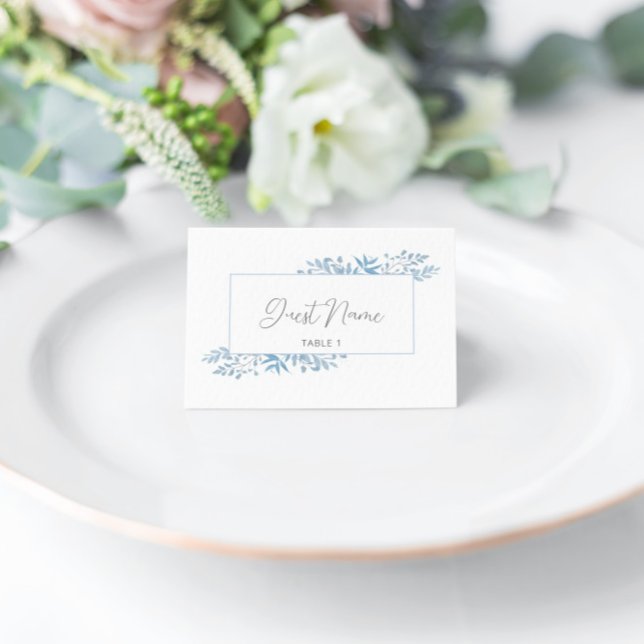 Blue Eucalyptus Wedding Escort Place Cards (Creator Uploaded)