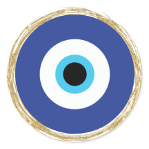 Blue Evil Eye Aesthetic Stickers