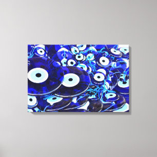 Blue Evil Eye amulets Canvas Print
