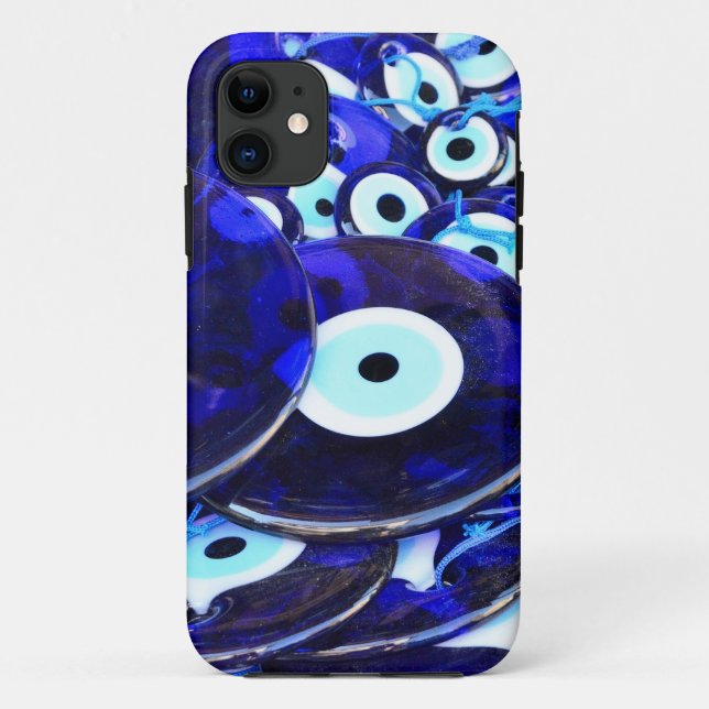 Blue Evil Eye amulets Case-Mate iPhone Case (Back)