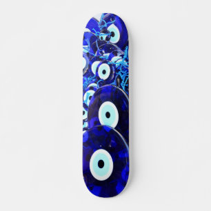 Blue Evil Eye amulets Skateboard