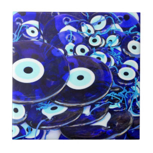 Blue Evil Eye amulets Tile