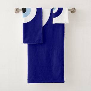 Blue Evil Eye Good luck & Protection Symbol Bath Towel Set
