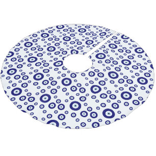 Blue Evil Eye Good luck & Protection Symbol Brushed Polyester Tree Skirt