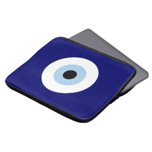 Blue Evil Eye Good luck & Protection Symbol Laptop Sleeve