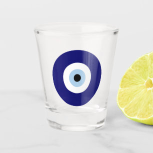 Blue Evil Eye Good luck & Protection Symbol Shot Glass