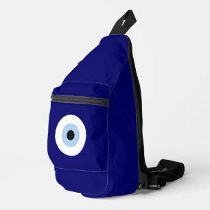 Blue Evil Eye Good luck & Protection Symbol Sling Bag