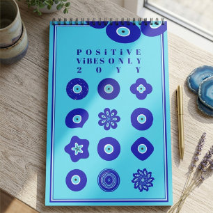 Blue Evil Eye Protective Talisman and Nazar Art Calendar