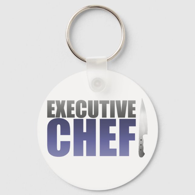 Blue Executive Chef Key Ring (Front)