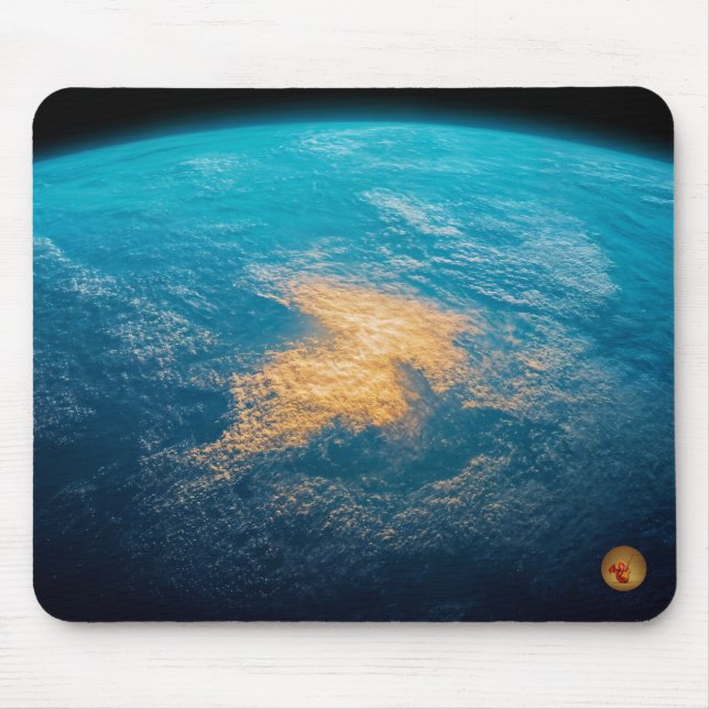Blue Exoplanet Mouse Pad (Front)