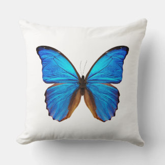 Blue Exotic Butterfly Cushion