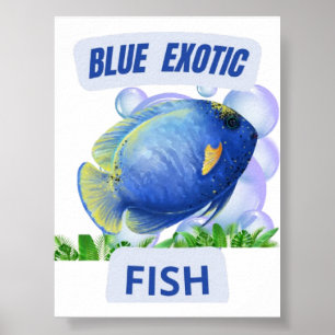 Blue Exotic Fish – Hypnotic Ocean Glow Wall Art