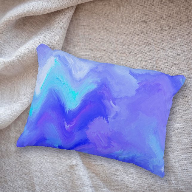 Blue Explosion Modern Abstract Decorative Cushion (Creator Uploaded)