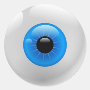 BLUE EYE BALL CLASSIC ROUND STICKER