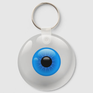BLUE EYE BALL KEY RING