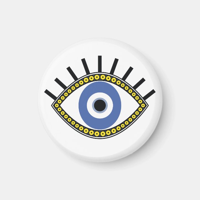 Blue eye bead amulet greek evil eye protection magnet (Front)