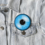 Blue Eye Button<br><div class="desc">You really get the feeling with this blue eyeball that it is starring right at you. This blue eye design is a lovely shade of blue and has a deep black pupil. This blue eye design looks great on this button. Perfect for yourself or as a gift</div>