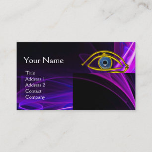 BLUE EYE Doctor,Ophthalmic,Oculist Symbol,Purple Business Card