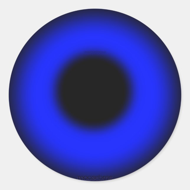 Blue Eye Eclipse  Classic Round Sticker (Front)