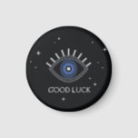 Blue eye, evil eye protection, good luck  magnet<br><div class="desc">Blue evil eye protection talisman,  good luck symbol,  all seeing eye,  third eye between stars in the night.</div>