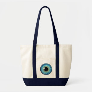 Blue Eye Iris Impulse Cool Custom Tote Bags