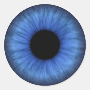 blue eye is cute classic round sticker