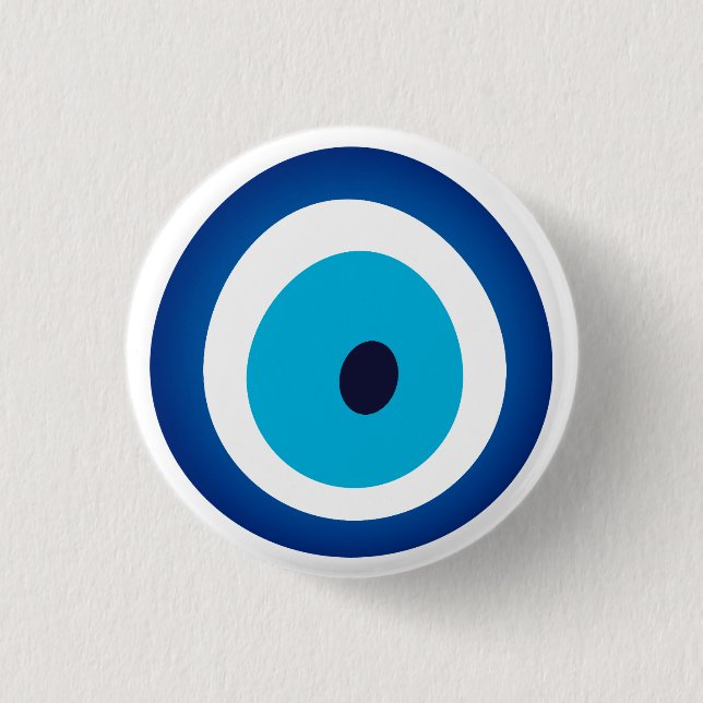 Blue Eye Lucky Charm 3 Cm Round Badge (Front)