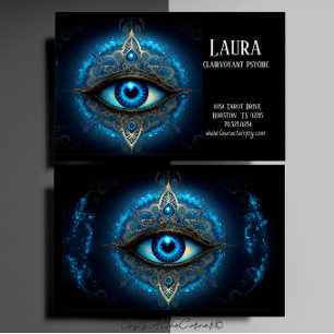Blue Eye Mandala Clairvoyant Psychic  Business Card