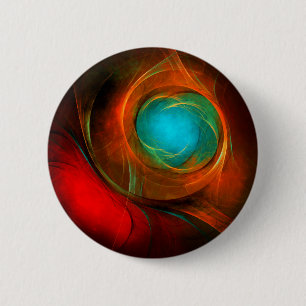 Blue Eye Modern Abstract Fine Art Cool Pattern #16 6 Cm Round Badge