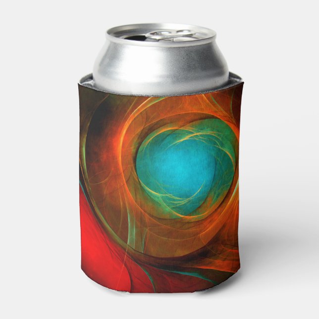 Blue Eye Modern Abstract Fine Art Cool Pattern #16 Can Cooler (Can Front)