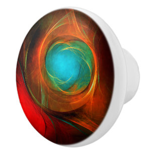 Blue Eye Modern Abstract Fine Art Cool Pattern #16 Ceramic Knob