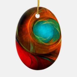 Blue Eye Modern Abstract Fine Art Cool Pattern #16 Ceramic Tree Decoration