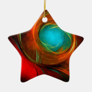 Blue Eye Modern Abstract Fine Art Cool Pattern #16 Ceramic Tree Decoration