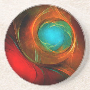 Blue Eye Modern Abstract Fine Art Cool Pattern #16 Coaster