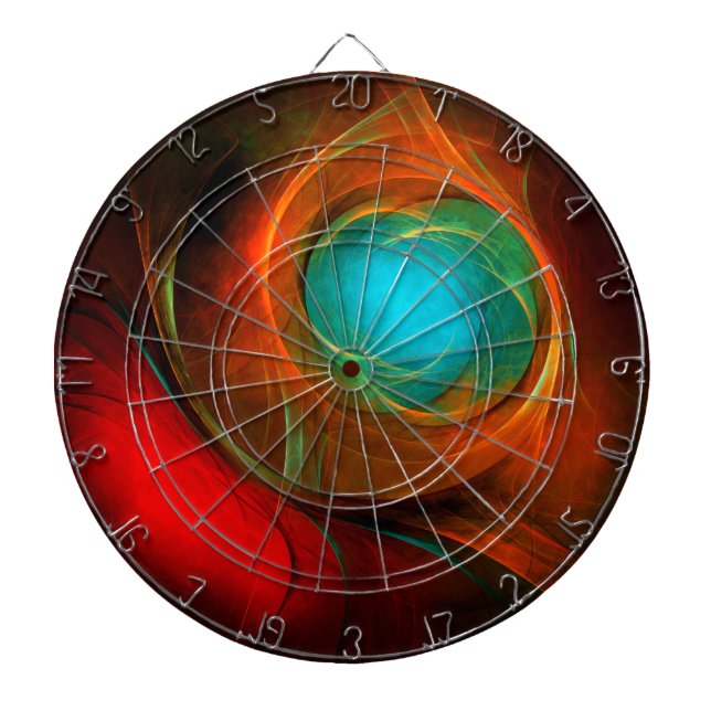 Blue Eye Modern Abstract Fine Art Cool Pattern #16 Dartboard (Front)