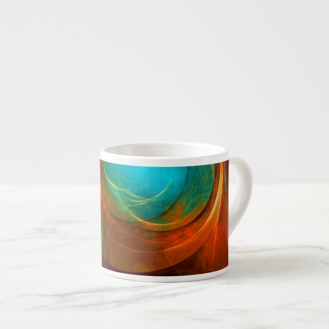 Blue Eye Modern Abstract Fine Art Cool Pattern #16 Espresso Cup (Front Right)