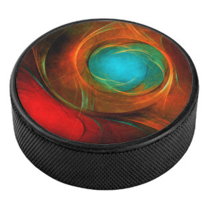 Blue Eye Modern Abstract Fine Art Cool Pattern #16 Hockey Puck
