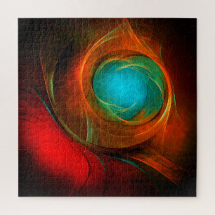 Blue Eye Modern Abstract Fine Art Cool Pattern #16 Jigsaw Puzzle