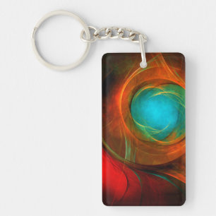 Blue Eye Modern Abstract Fine Art Cool Pattern #16 Key Ring