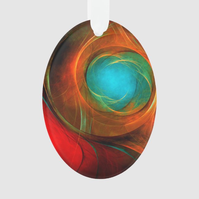 Blue Eye Modern Abstract Fine Art Cool Pattern #16 Ornament (Front)