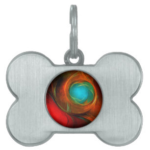 Blue Eye Modern Abstract Fine Art Cool Pattern #16 Pet ID Tag