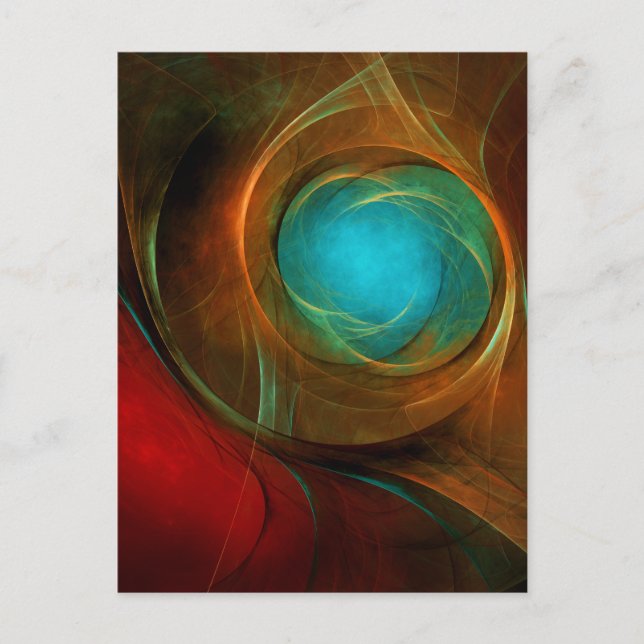 Blue Eye Modern Abstract Fine Art Cool Pattern #16 Postcard (Front)