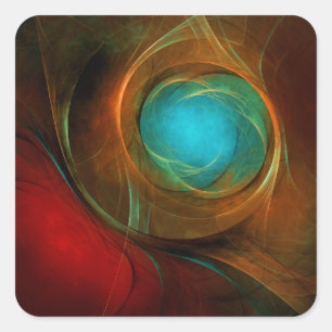 Blue Eye Modern Abstract Fine Art Cool Pattern #16 Square Sticker