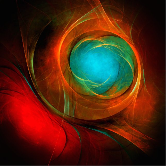 Blue Eye Modern Abstract Fine Art Cool Pattern #16 Standing Photo Sculpture (Front)