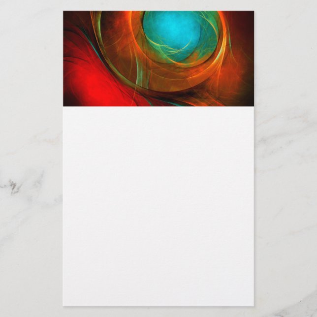 Blue Eye Modern Abstract Fine Art Cool Pattern #16 Stationery (Front)