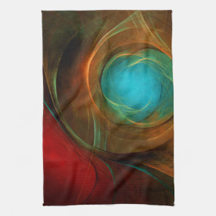 Blue Eye Modern Abstract Fine Art Cool Pattern #16 Tea Towel