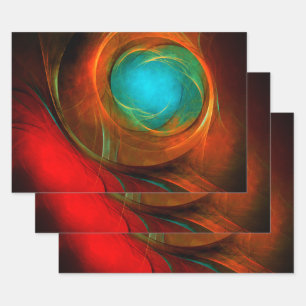 Blue Eye Modern Abstract Fine Art Cool Pattern #16 Wrapping Paper Sheet